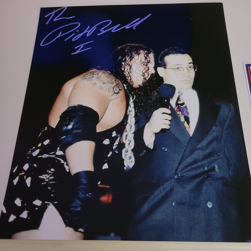 THE PITBULL ECW LEGEND WWE AEW WRESTLING SIGNED AUTOGRAPHED 8x10 PHOTO With COA