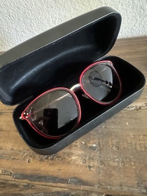 Celine Red and Gold Sunglasses Céline - Metal Frame 01 Sunglasses with Glitter Lenses  main image 4