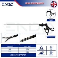 5mm Laparoscopic Alligator Grasper 33cm Atraumatic Crocodile Grasping Forceps CE