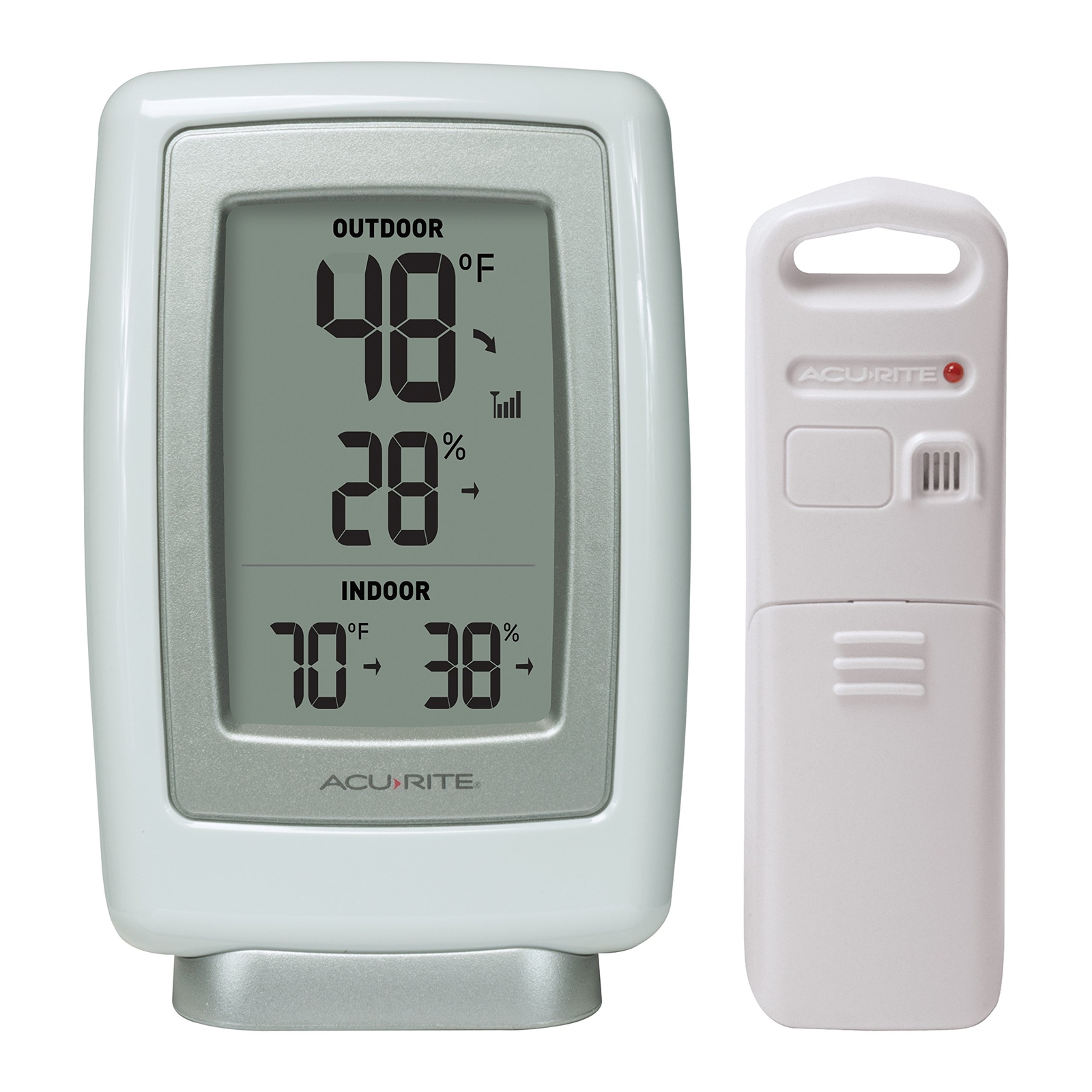 00611 Indoor Outdoor Thermometer with Wireless Temperature Sensor & Hygromete...