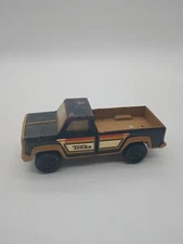 Vtg Tonka Toy Pickup Truck Black & Tan Pressed Steel Made In USA 1970s
