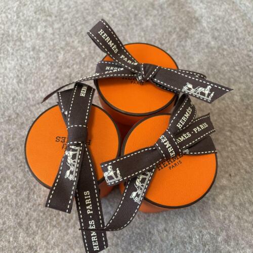 HERMES Twilly empty box Scarf gift box with ribbon Set of 3 Gift Orange Storage