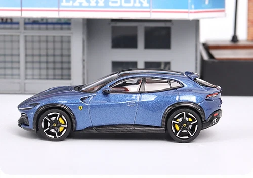 Funny Model 1/64 Ferrari Purosangue SUV Blue Diecast car Model - Picture 4 of 12