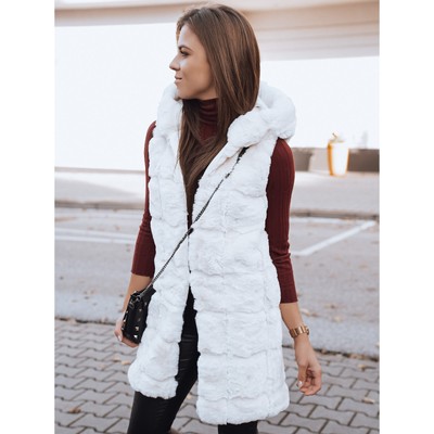 Damen Teddyweste Fell Weste Übergangsweste Steppweste Pelzimitat