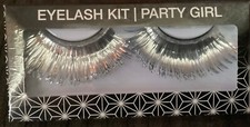 Eyelashes Silver Chrome Adhesive Included Lashes Costume Wear Halloween