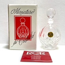 Royal Crystal Rock RCR Perfume Bottle Italy Glass Stopper New - Original Box 5"