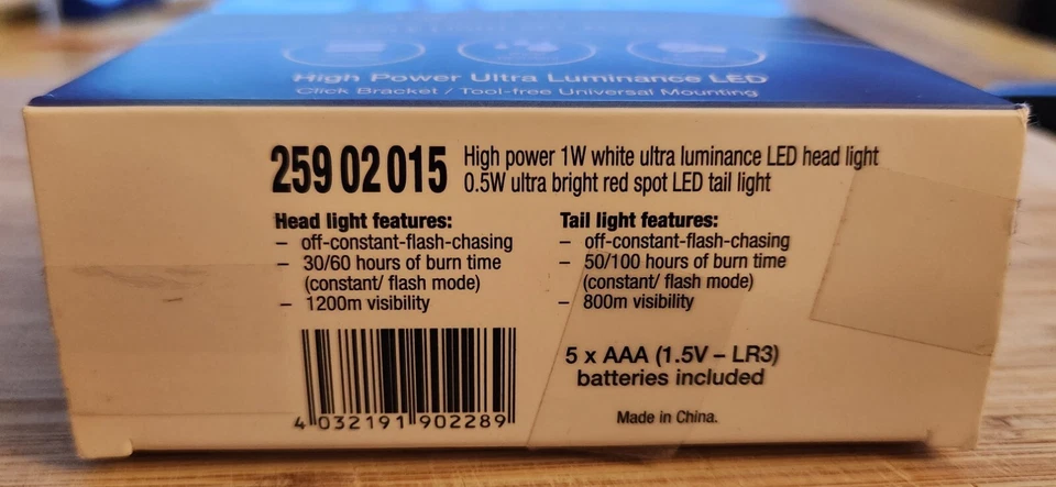 LUZES DIANTEIRAS E TRASEIRAS DE BICICLETA - Imagem 3 de 4