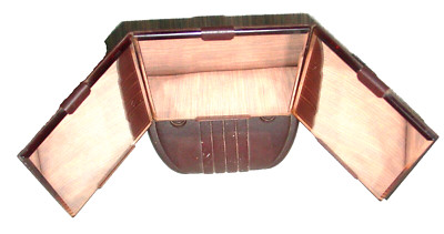 Vintage Art Deco Tilt Mirror Beveled 3 Paneled Pink Glass Department Store