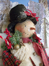 Pattern, Christmas, primitive Snowman, 27 in....