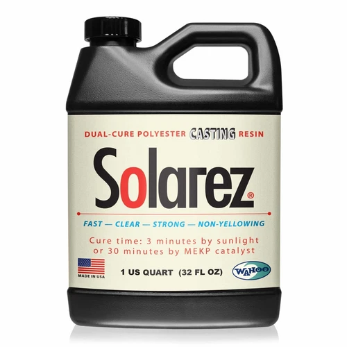 SOLAREZ UV Cure Clear Polyester Casting Resin (Quart) DIY Craft, Jewelry, Hobby
