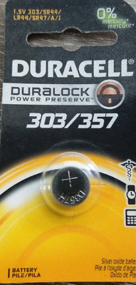 DURACELL 303/357 SR44 LR44 SR47 SILVER OXIDE BATTERY-BRAND NEW-SHIPS N 24 HOURS