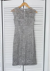 dress barn silver dress