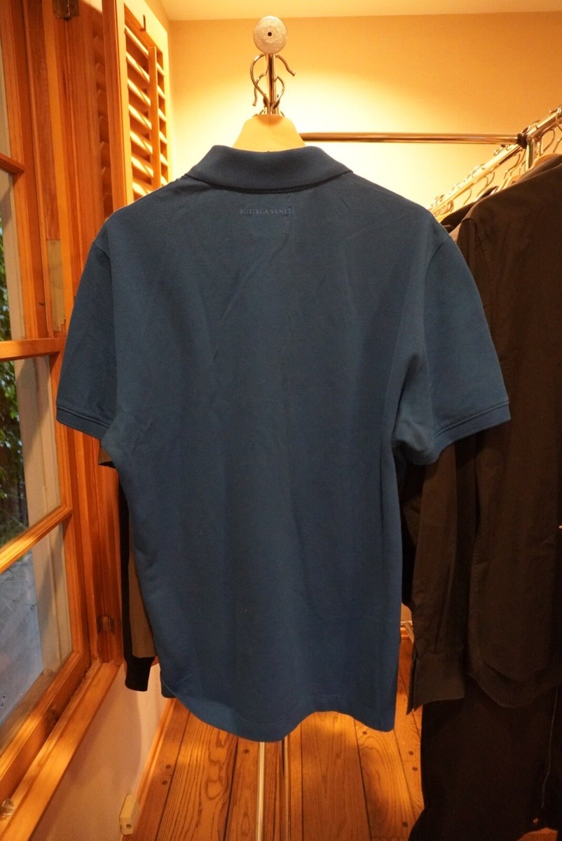 【BOTTEGA VENETA】Cotton Short Sleeve Polo Shirt/送料込み Men's Bottega Veneta Polo Shirt Logo stitched Short Sleeve
