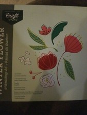 Craft Crush Winter Flower Embroidery Kit, 7" Hoop, Needles, Thread, Canvas