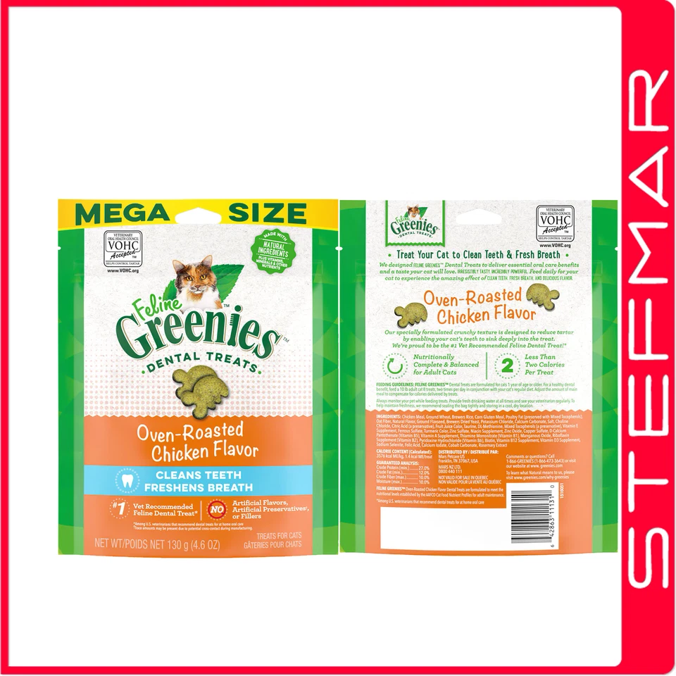 2 x Greenies Cat Feline 130g Chicken = 260g - image 3 of 3