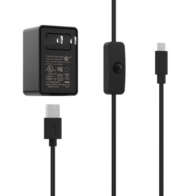 Power Supply Adapter With 1.5m USB C Charger Cable For Tapdra Raspberry Pi 4 G