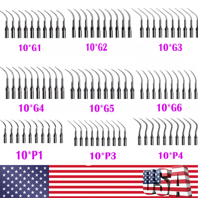 10 Pcs Dental Ultrasonic Piezo Scaler Tips Perio Fit Woodpecker EMS SKYSEA Dr