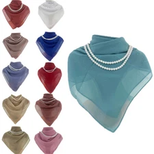 Muslim Hijab Wrap Square Scarf Shawl w/ necklace Women Headscarf Stole 85*85cm