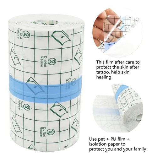 10m Waterproof Tattoo Aftercare Protective Skin Healing Tattoo Adhesive Bandage - Foto 3 di 16