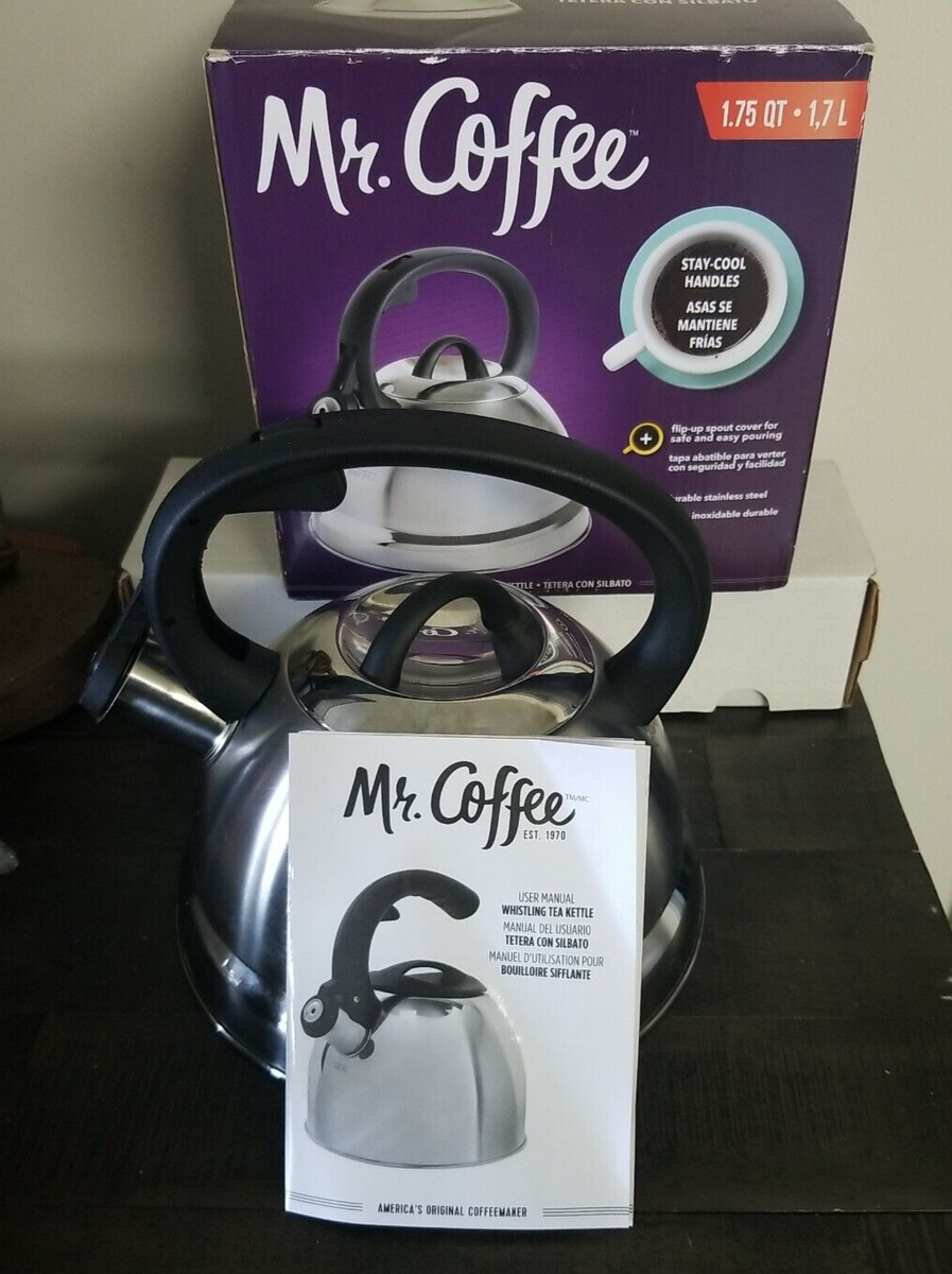 COFFEE Flintshire Stainless Steel Whistling Tea Kettle NEW  OPEN BOX