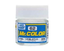 GSI Creos Mr. Hobby C62 Flat White Acrylic Hobby Paint (10ml) GUZC062