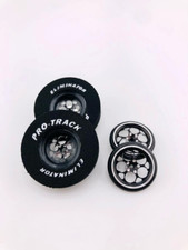 Front and rear 1/24 3D Black Magnum Slot Car Drag Tires 1 3/16 Tall x .300 wide