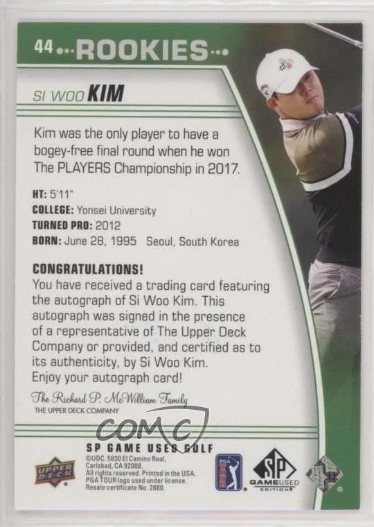 2021 SP Game Used Rookies Spectrum Auto Si Woo Kim #44 Rookie Auto RC - Image 2 of 2