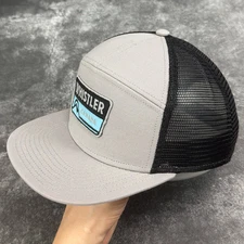 Legacy Baseball Whistler Trucker Flat Brim Mesh Back Grey Black Cap