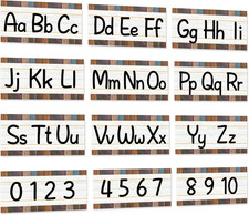12 Pieces Alphabet Bulletin Board Strips Set Alphabet Line ABC Alphabet Banner 
