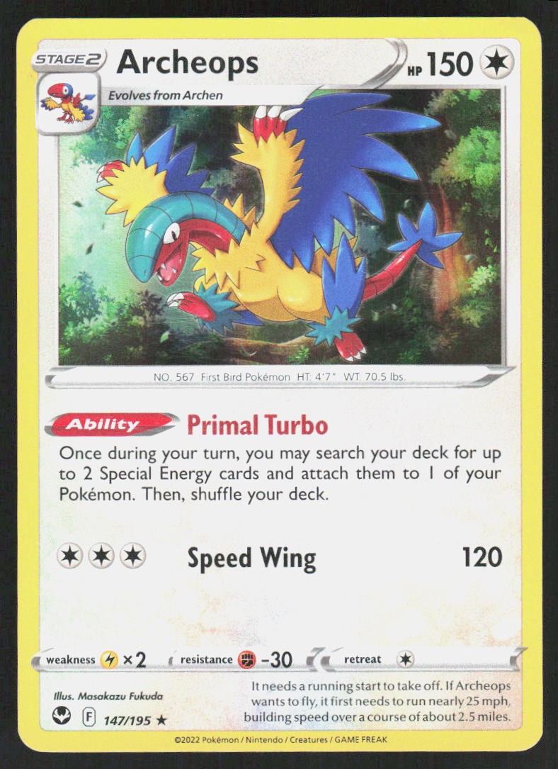 Archeops 147/195 Holo Rare NM SWSH12: Silver Tempest