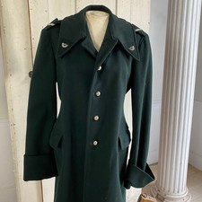 WOW French long overcoat wool Military Postal worker 1950's