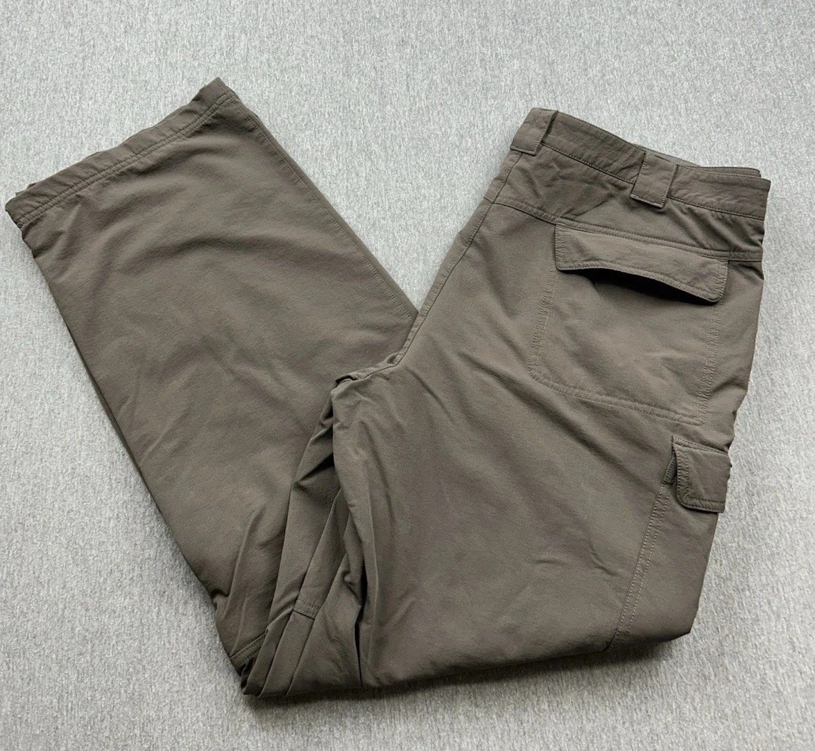 ExOfficio Nomad Pants Brown Mens 40x33 Cargo Outdoor Travel Lightweight Hiking