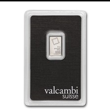 2.5 gram Platinum Bar - Valcambi (In Assay) 2276.77 per troy oz