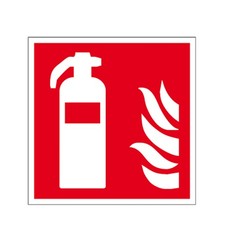 Feuerlöscher Schild Folie selbstklebend ISO 200 x 200 mm Brandschutz Zeichen