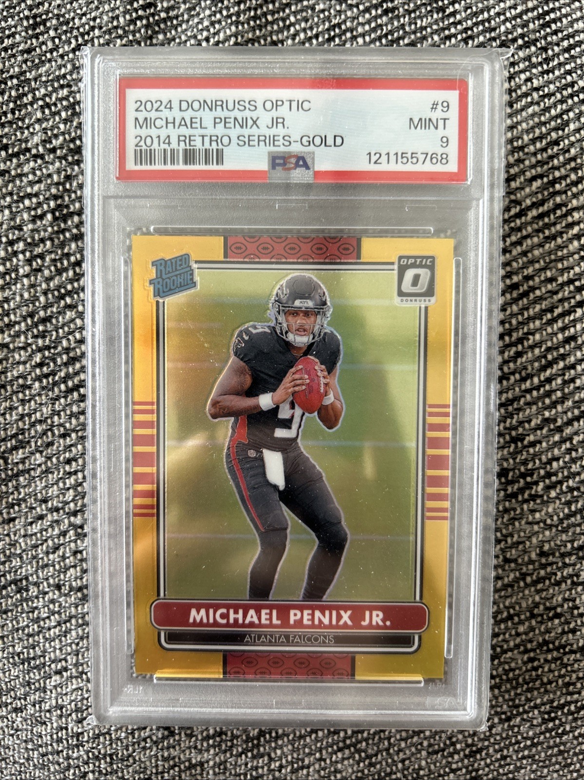 2024 DONRUSS OPTIC 2014 RETRO SERIES GOLD MICHAEL PENIX JR. JERSEY# /10 PSA 9