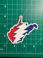 West Virginia Stealie - Grateful Dead - Laminated Vinyl Sticker 3"x3"