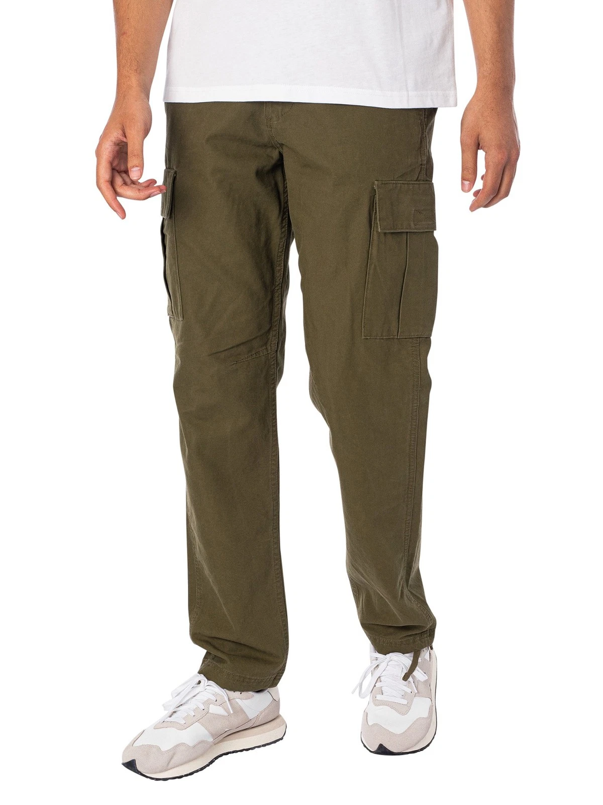 Jack & Jones Men's Kane Barkley Loose Cargo Trousers, Green