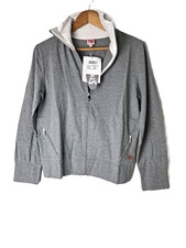 Dorotennis Track Jacket Womens Gray Athletic High Collar Full Zip Size 38 NWT