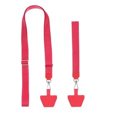 2Pcs Phone Lanyard with Wrist Strap and 2 Patches, Light Red