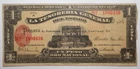1916 Mexico Yucatan 1 Peso Note La Tesoreria General