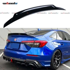 DUCKBILL TRUNK SPOILER WING FOR 2022-2026 HONDA CIVIC SEDAN V3 STYLE GLOSS BLACK