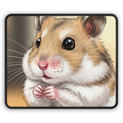 Cute Hamster Sketch Gaming Mouse Pad