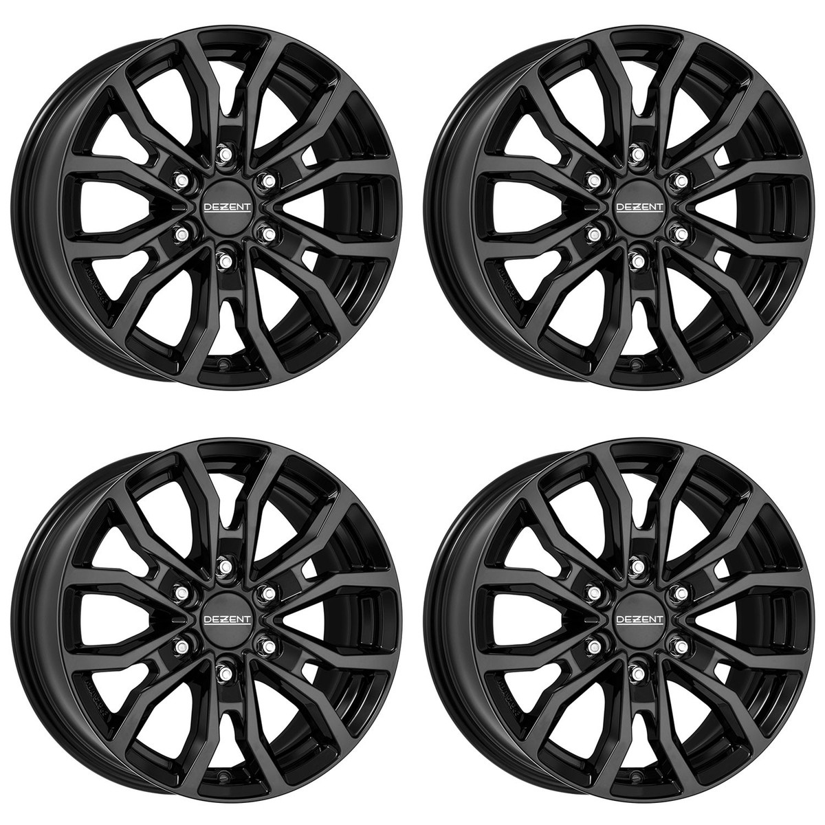 4 Dezent KC black wheels 7.5Jx18 6x139.7 for Mitsubishi L200 18