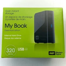 My Book Western Digital Essential Portable External Hard Drive 320GB New Clean💙