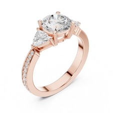 2Ct Round Lab Grown Diamond 18K Gold Over Wedding Anniversary Eternity Ring n979