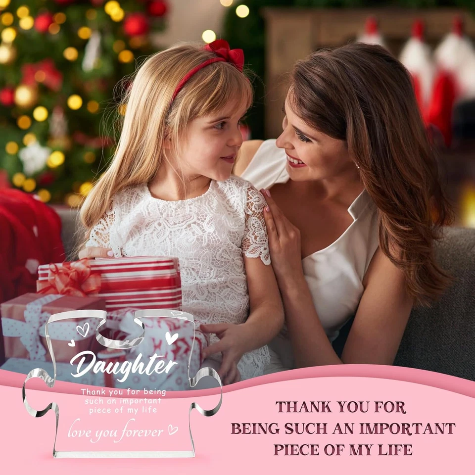 Daughter Gifts from Mom - Engraved Acrylic Block Puzzle, Best Daughter Gifts, Mo - Image 3 of 4