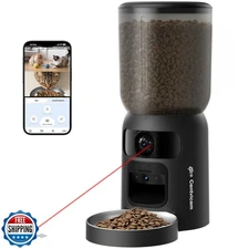 Centvicam Automatic Cat Feeder with Dual 2K HD Camera, Smart Pet Food Dispens