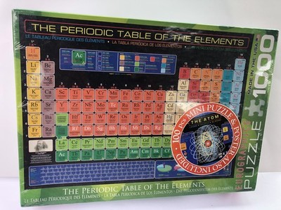 THE PERIODIC TABLE OF THE ELEMENTS Jigsaw Puzzle by Eurographics 1000 pcs SEALED