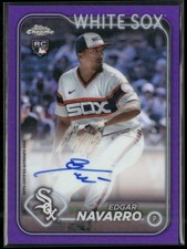 2024 Topps Chrome #RA-EN Edgar Navarro Rookie Autographs Purple Refractor #/250