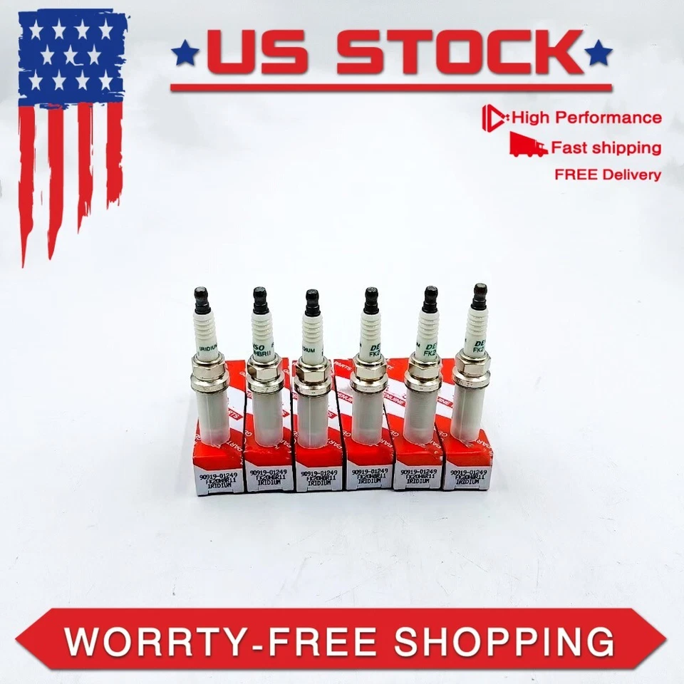6PCS OEM 90919-01249 Iridium Spark Plugs For 2006-2015 Lexus IS GS LS FK20HBR11 - Image 2 of 4